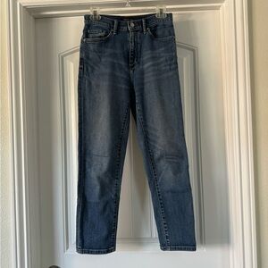 Banana Republic High-Rise Straight Jeans - Dark Blue Wash